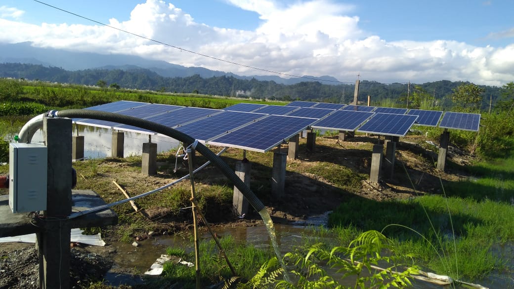 Solar pump system in rural area
